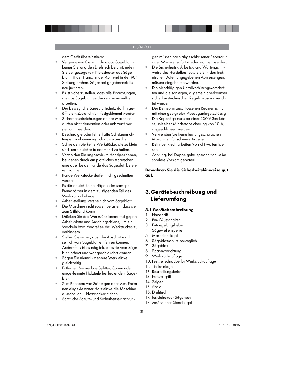 Parkside PKS 1700 B2 User Manual | Page 31 / 58