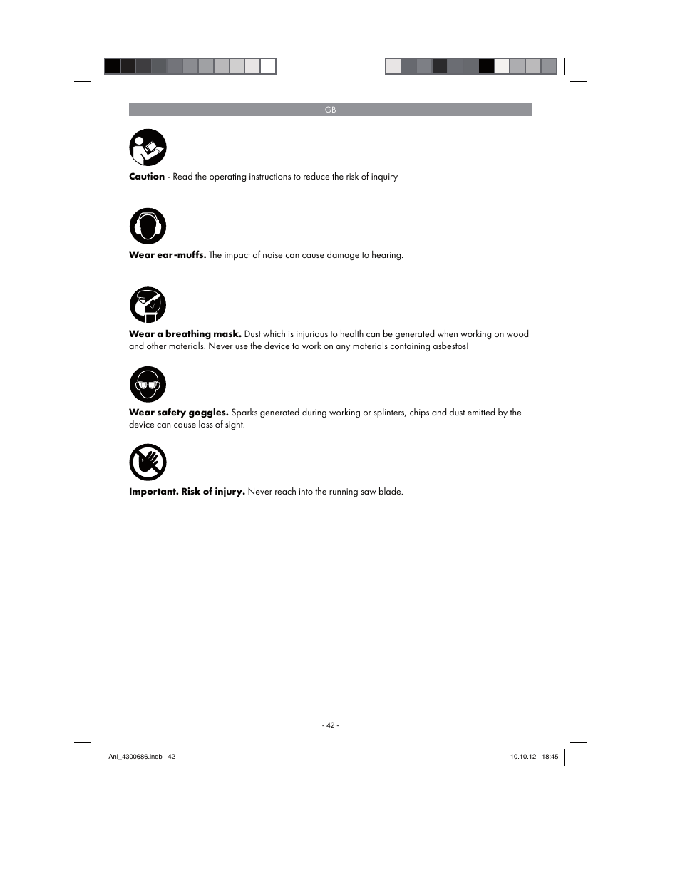 Parkside PKS 1700 B2 User Manual | Page 42 / 58