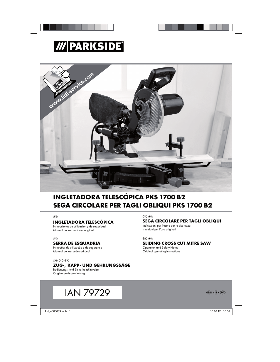 Parkside PKS 1700 B2 User Manual | 90 pages