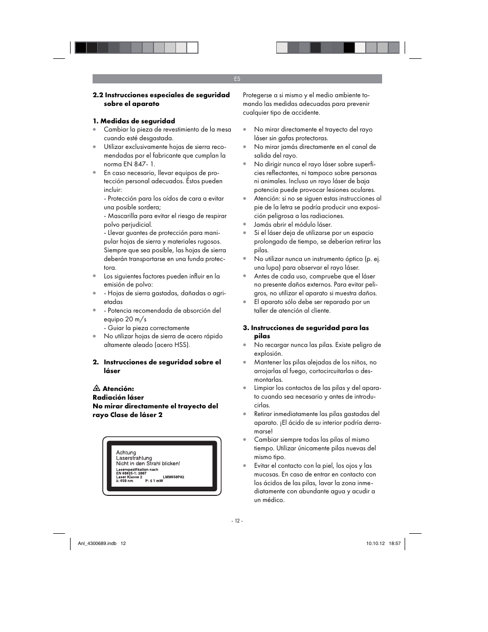 Parkside PKS 1700 B2 User Manual | Page 12 / 90