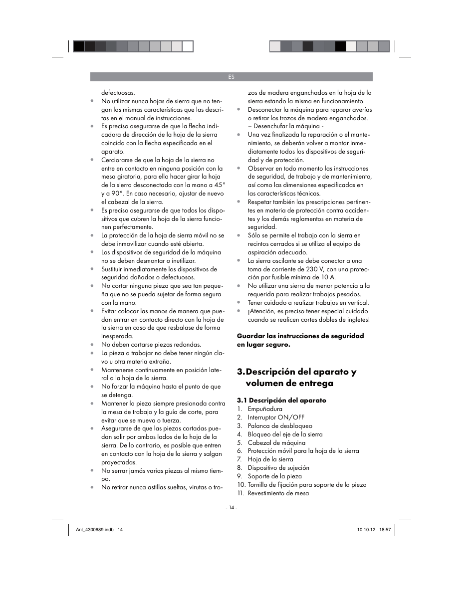 Parkside PKS 1700 B2 User Manual | Page 14 / 90