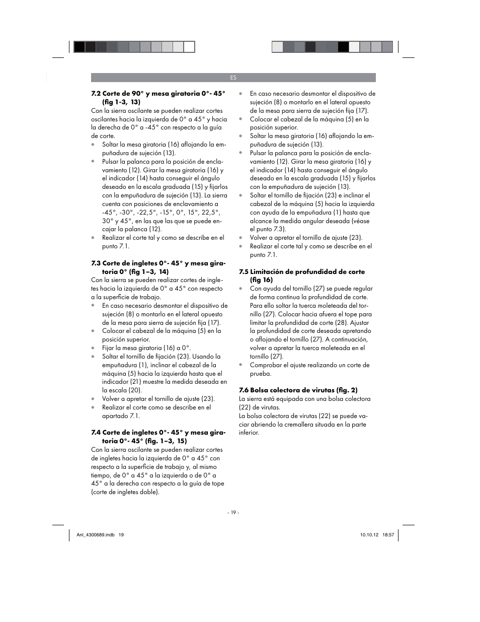 Parkside PKS 1700 B2 User Manual | Page 19 / 90