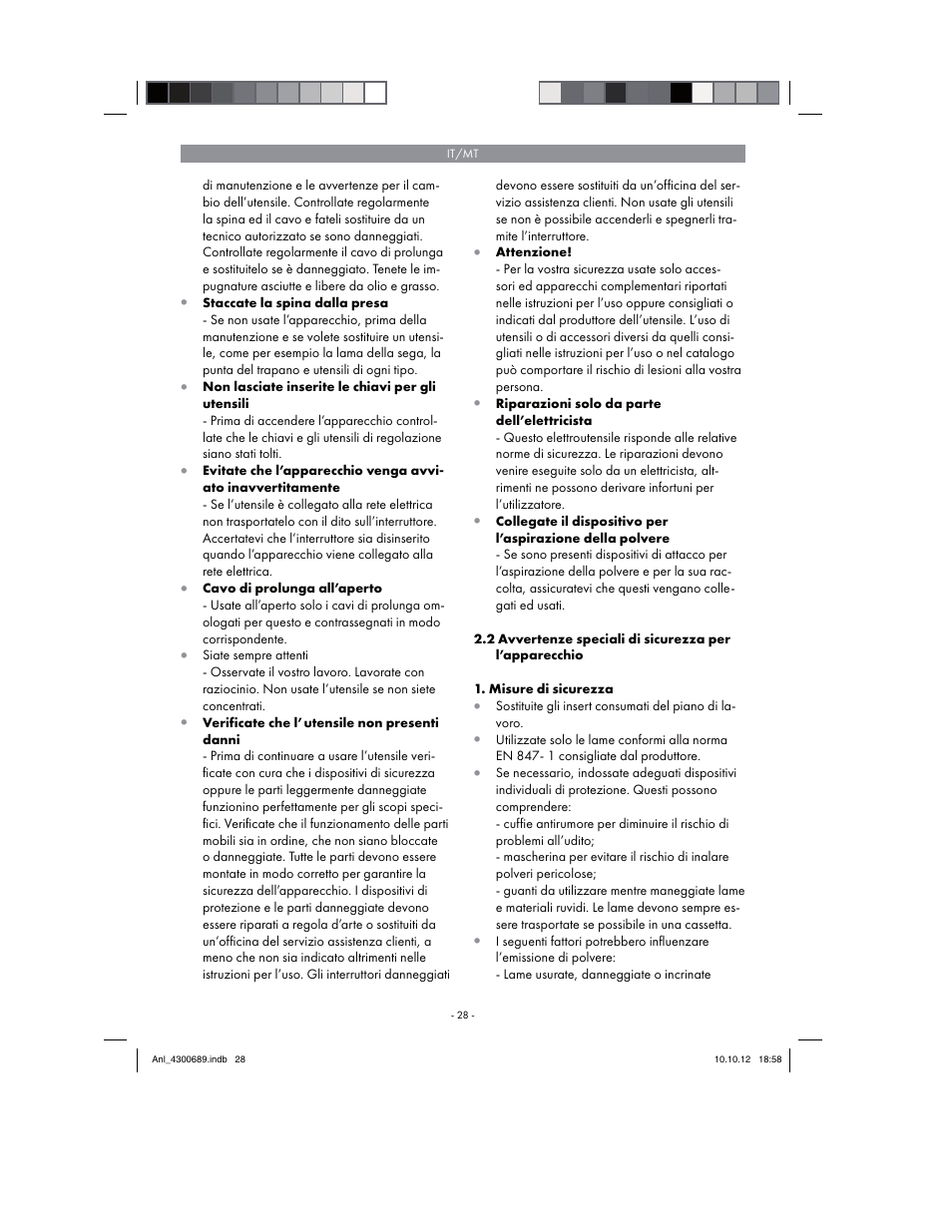 Parkside PKS 1700 B2 User Manual | Page 28 / 90