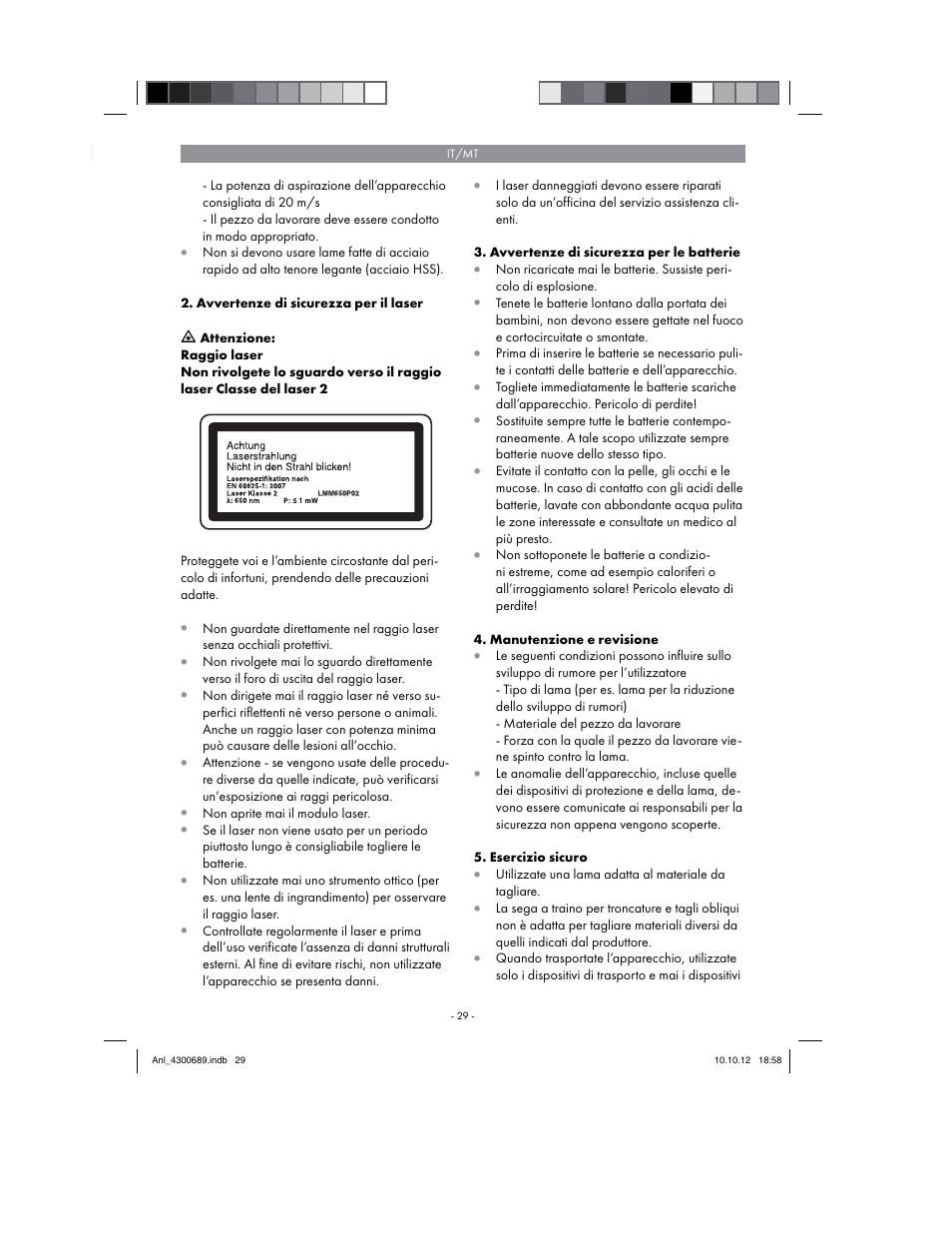 Parkside PKS 1700 B2 User Manual | Page 29 / 90