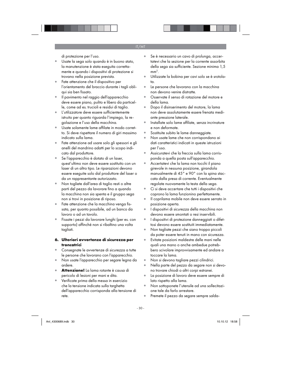 Parkside PKS 1700 B2 User Manual | Page 30 / 90