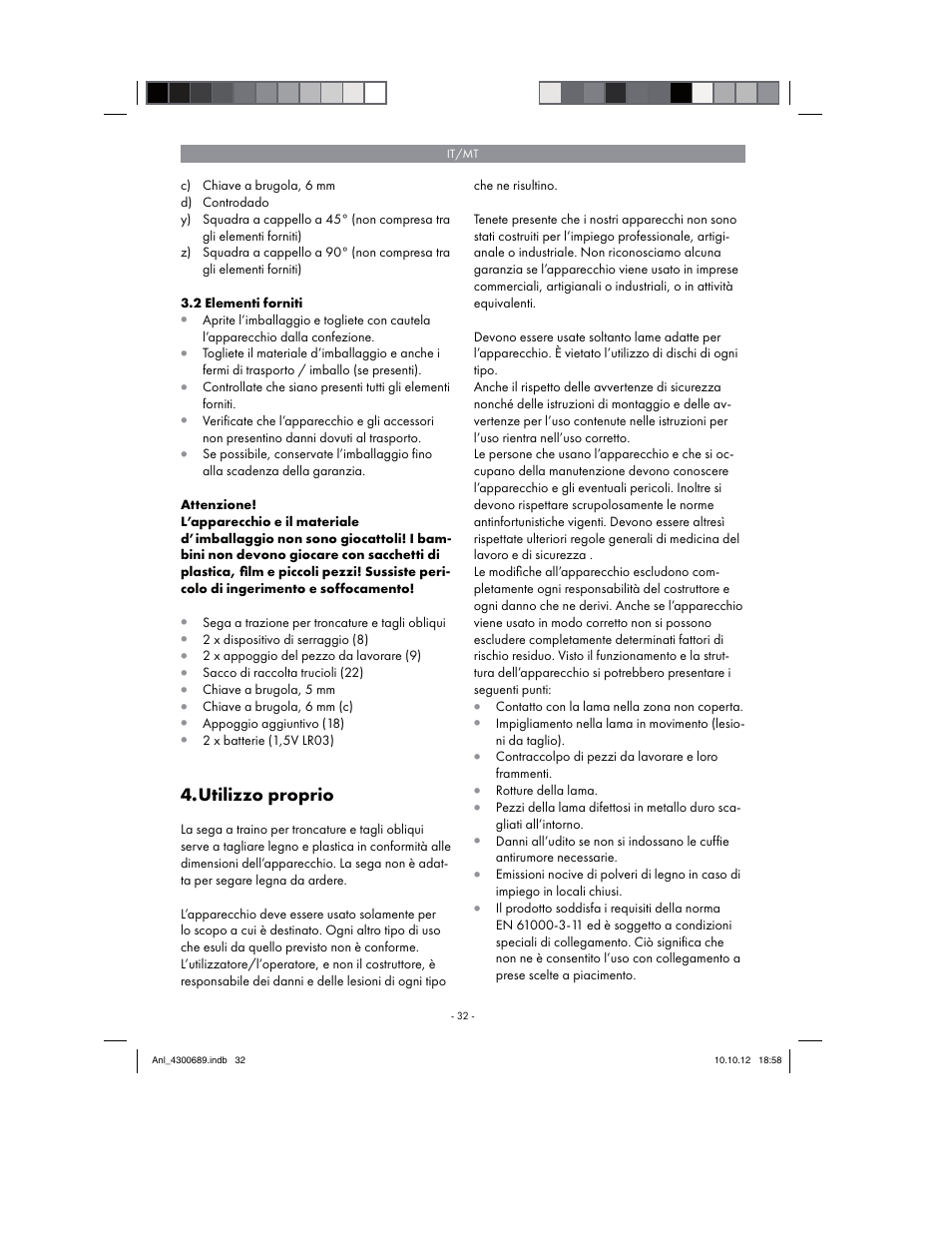 Parkside PKS 1700 B2 User Manual | Page 32 / 90