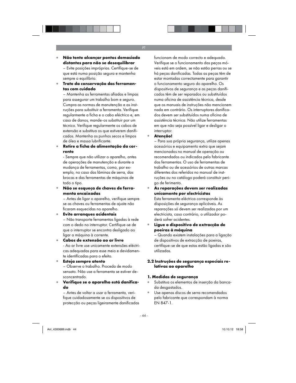 Parkside PKS 1700 B2 User Manual | Page 44 / 90