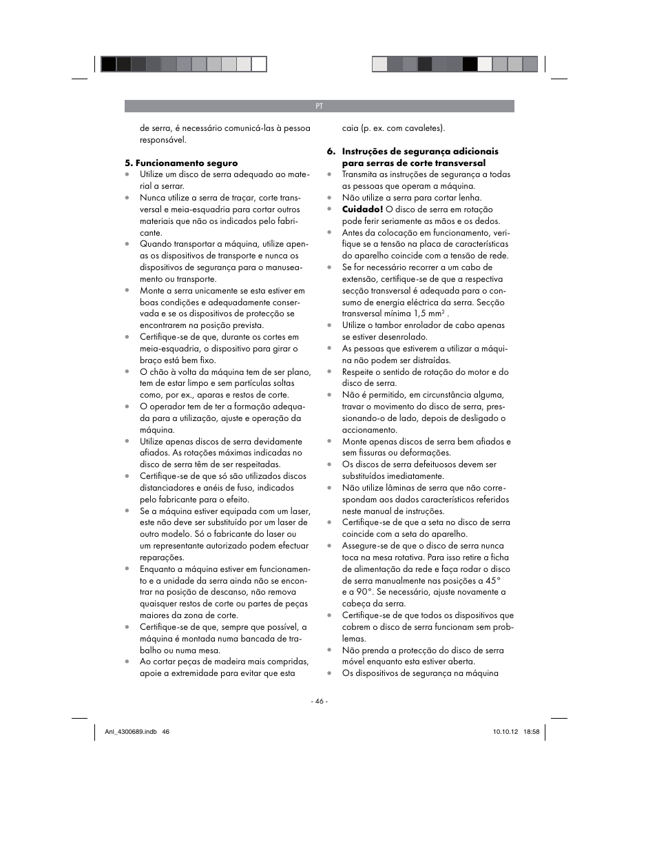 Parkside PKS 1700 B2 User Manual | Page 46 / 90