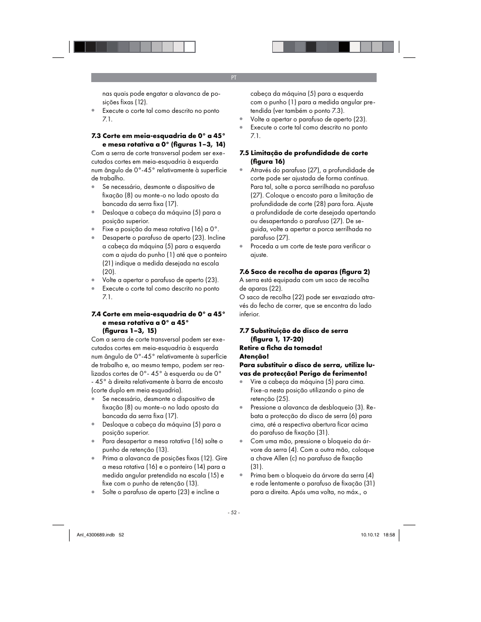 Parkside PKS 1700 B2 User Manual | Page 52 / 90