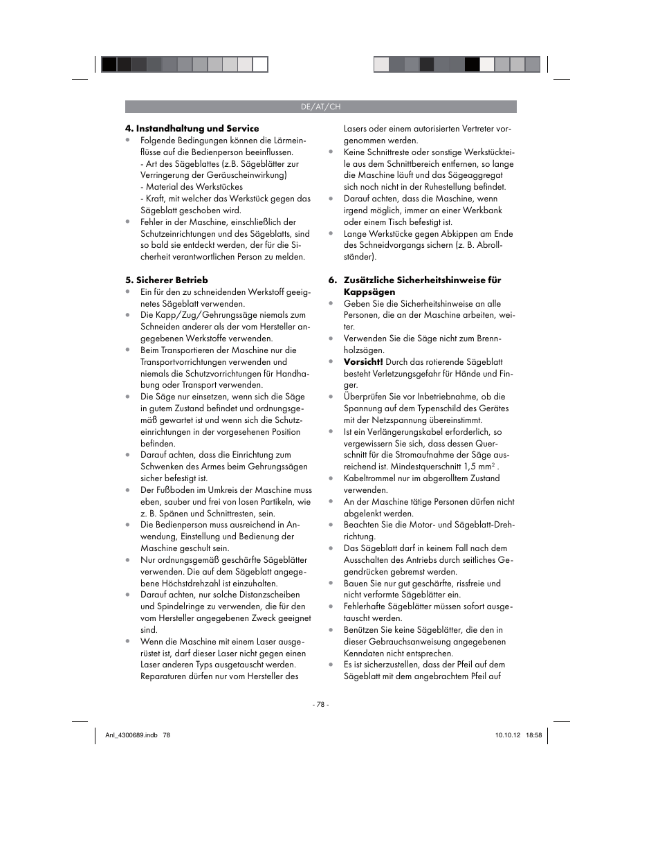 Parkside PKS 1700 B2 User Manual | Page 78 / 90