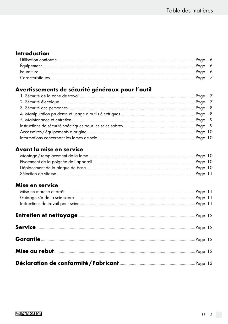 Parkside PFS 710 A1 User Manual | Page 5 / 34