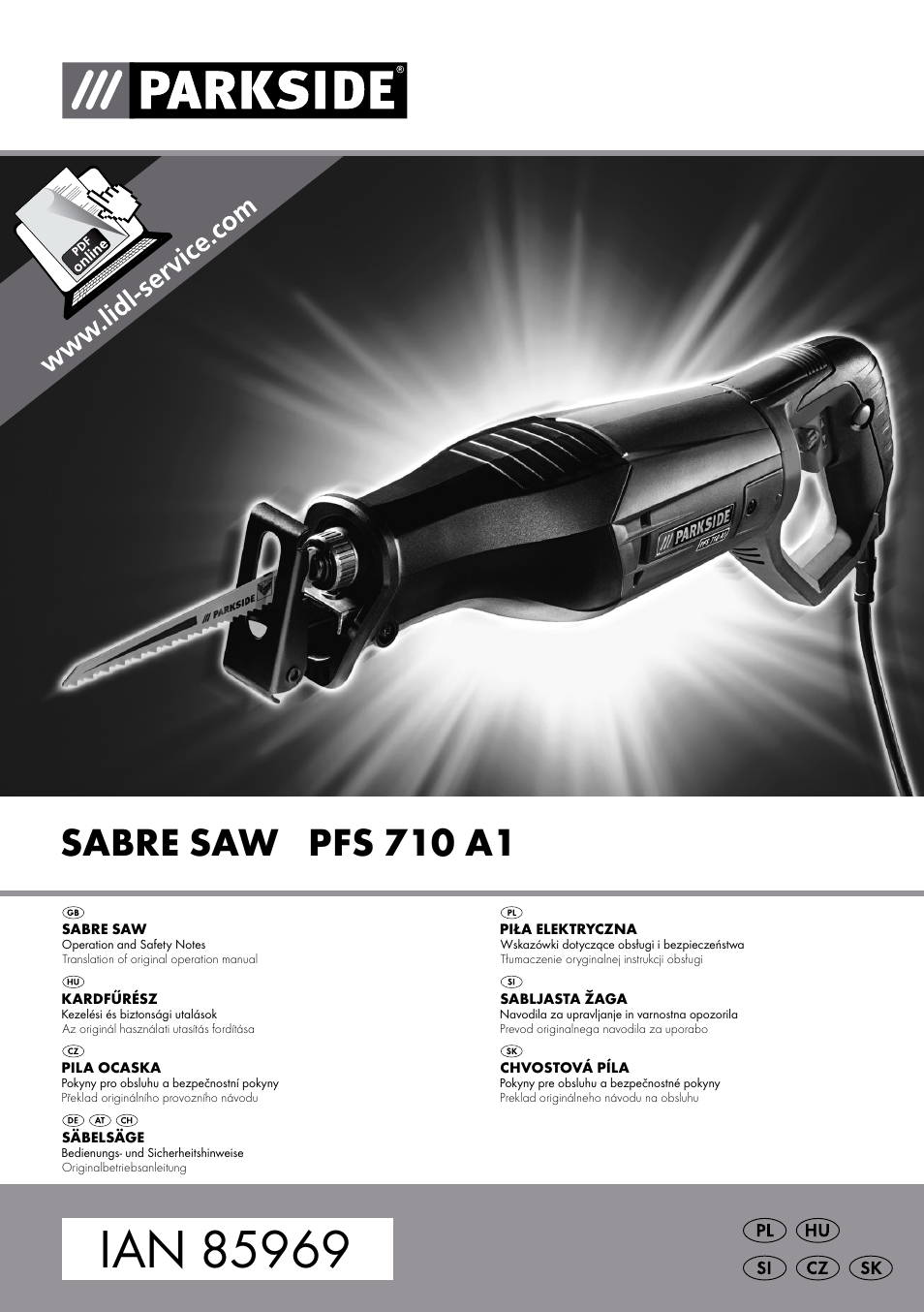 Parkside PFS 710 A1 User Manual | 76 pages