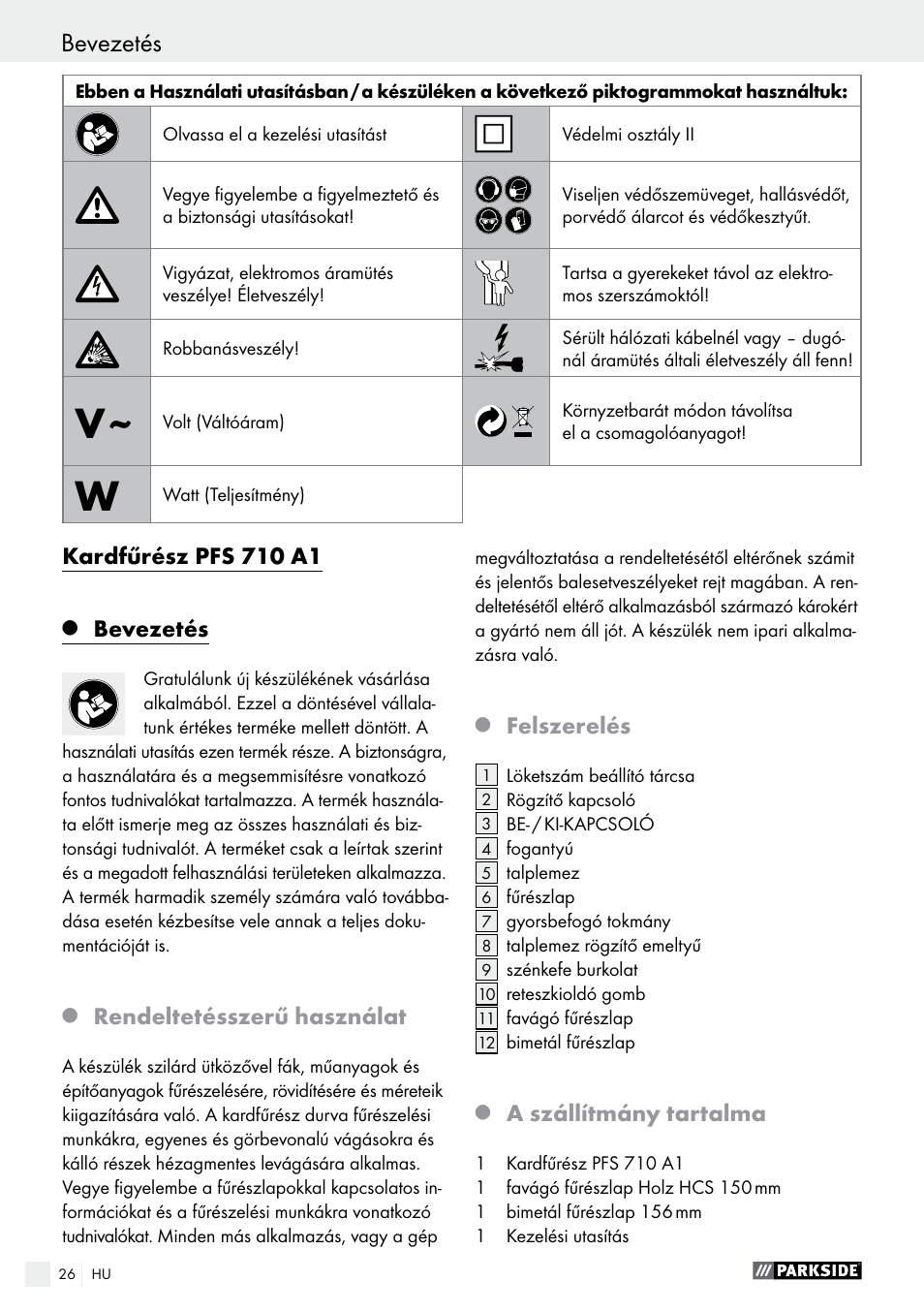 Parkside PFS 710 A1 User Manual | Page 26 / 76