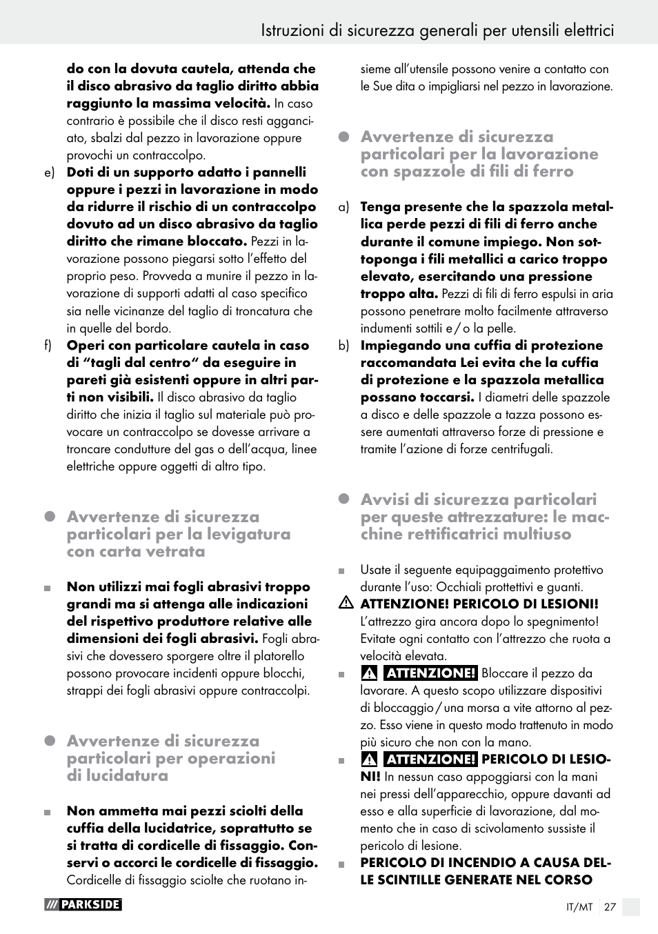 Parkside PFBS 9.6 A1 User Manual | Page 27 / 74