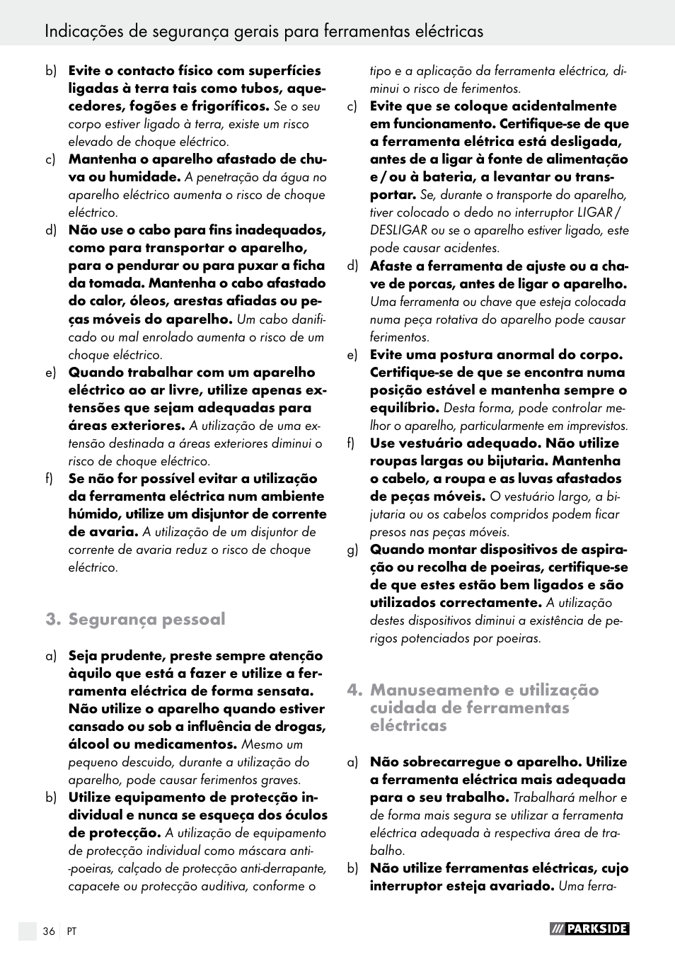 Parkside PFBS 9.6 A1 User Manual | Page 36 / 74