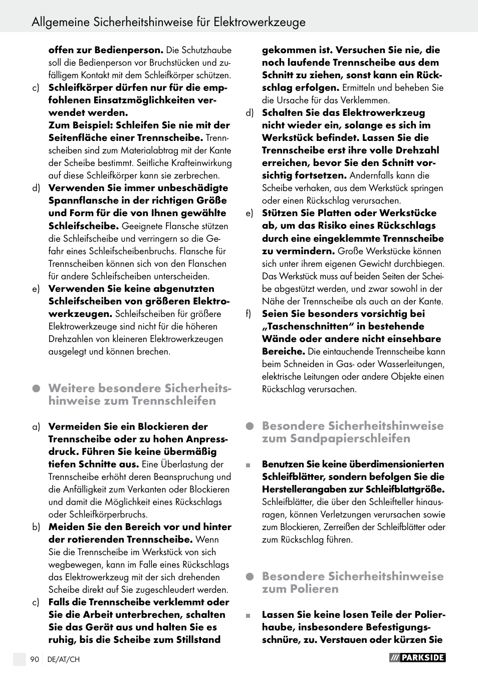 Parkside PFBS 9.6 A1 User Manual | Page 90 / 96