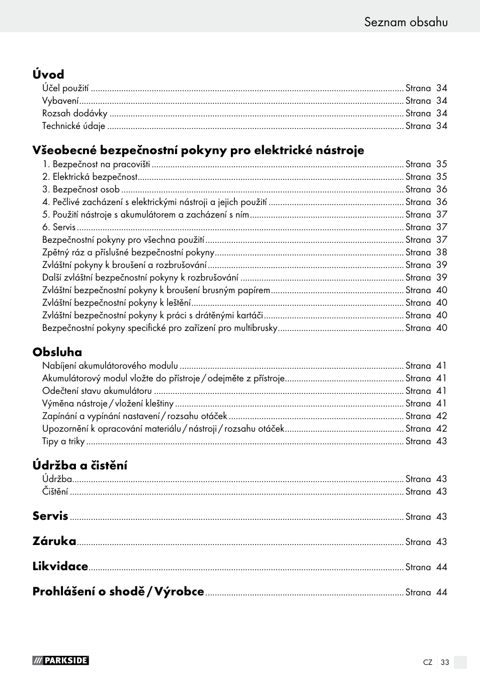 Parkside PFBS 9.6 A1 User Manual | Page 33 / 72