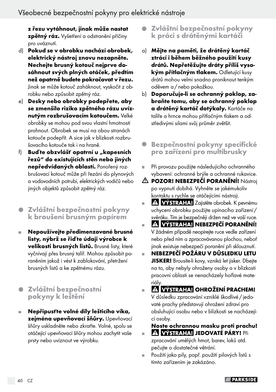 Parkside PFBS 9.6 A1 User Manual | Page 40 / 72