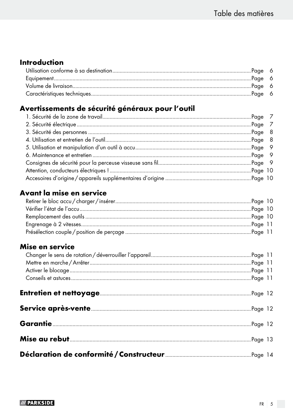 Parkside PABS 10.8 C2 User Manual | Page 5 / 34