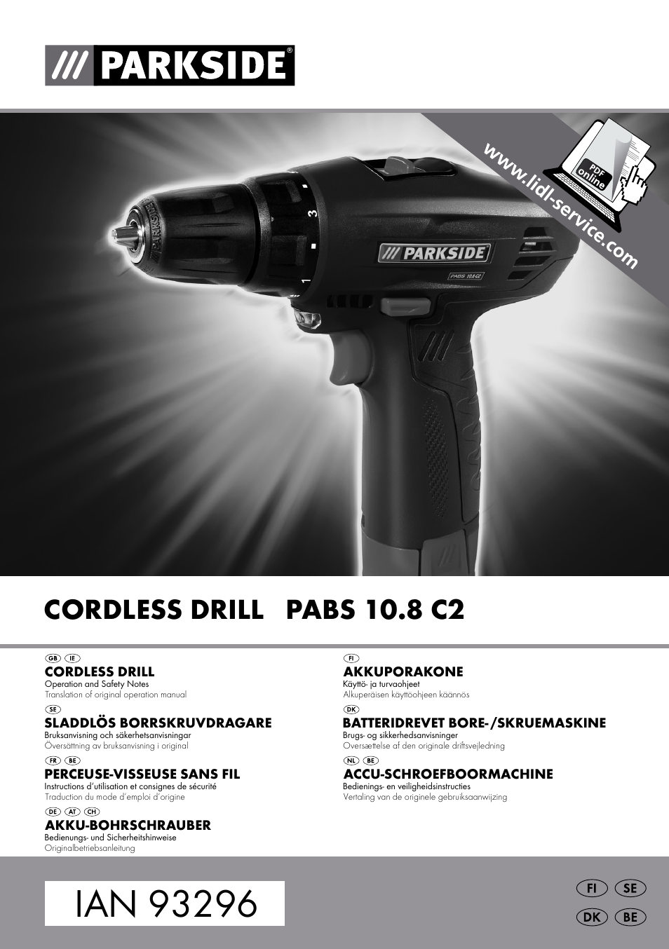 Parkside PABS 10.8 C2 User Manual | 75 pages