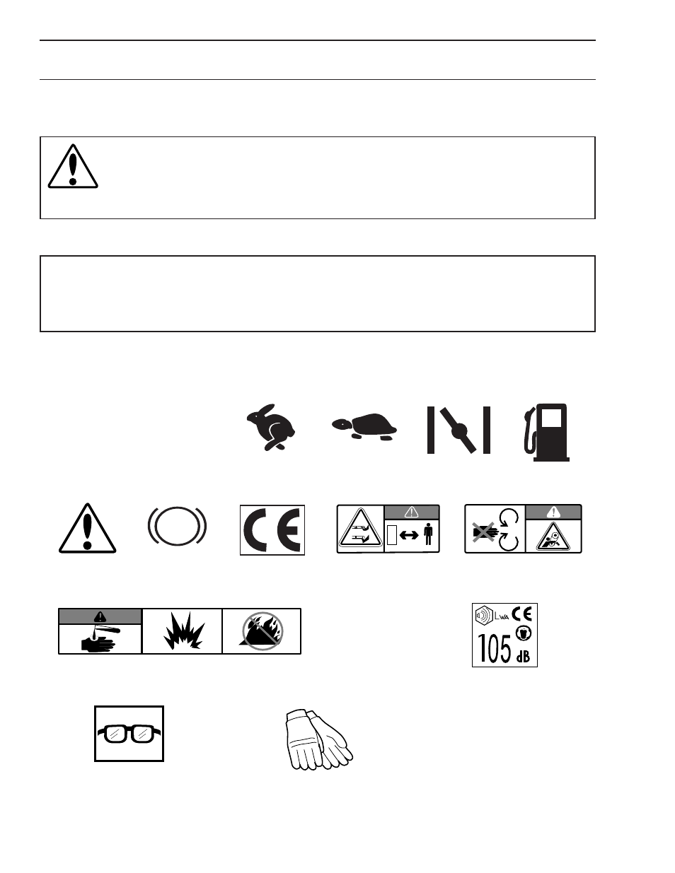 Symbols and decals | Dixon 44 / 968999611 User Manual | Page 6 / 80
