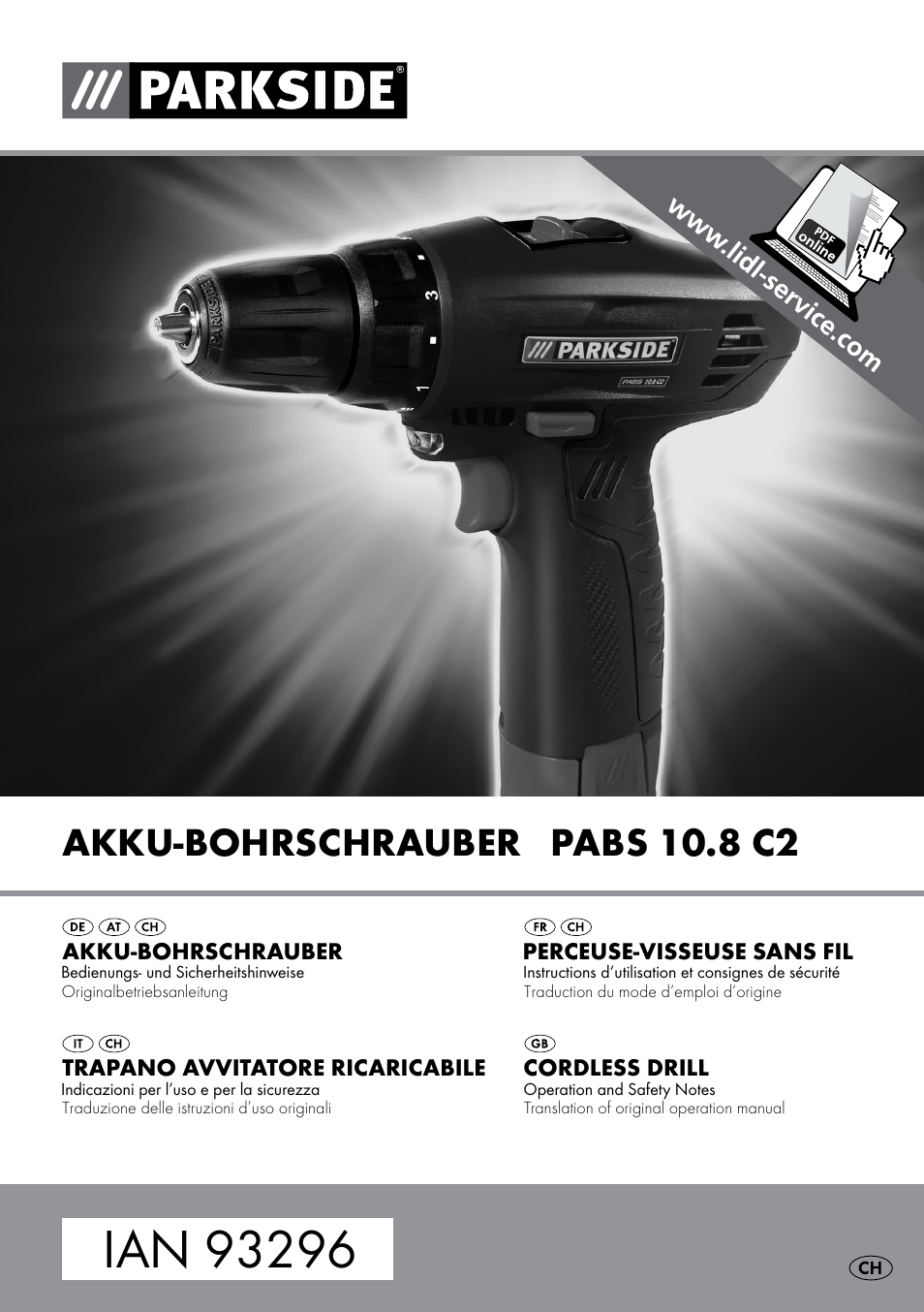 Parkside PABS 10.8 C2 User Manual | 44 pages