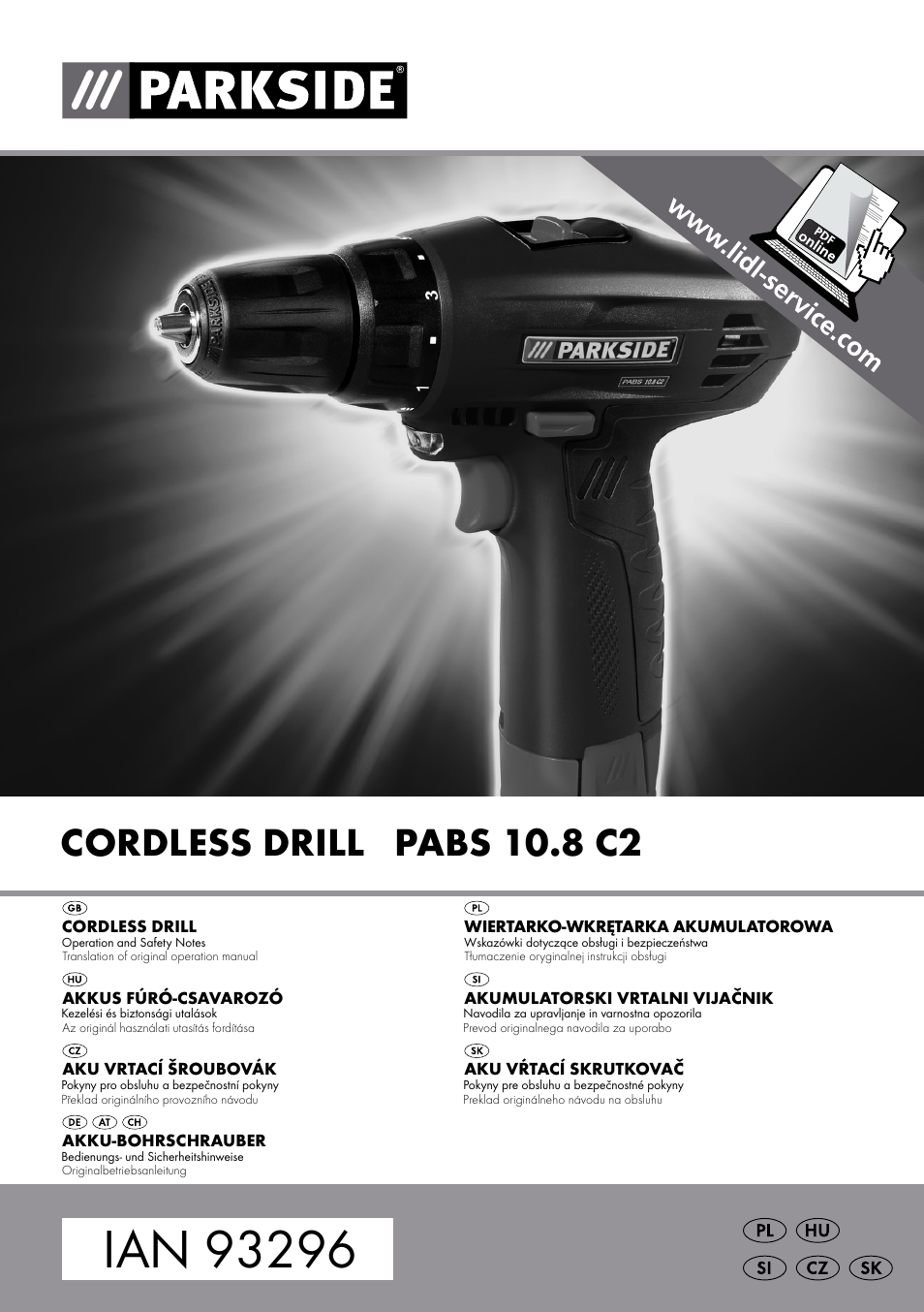 Parkside PABS 10.8 C2 User Manual | 77 pages