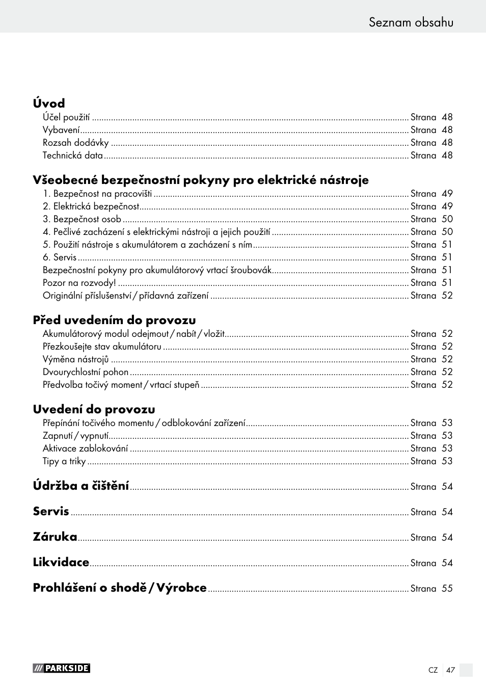 Parkside PABS 10.8 C2 User Manual | Page 47 / 77
