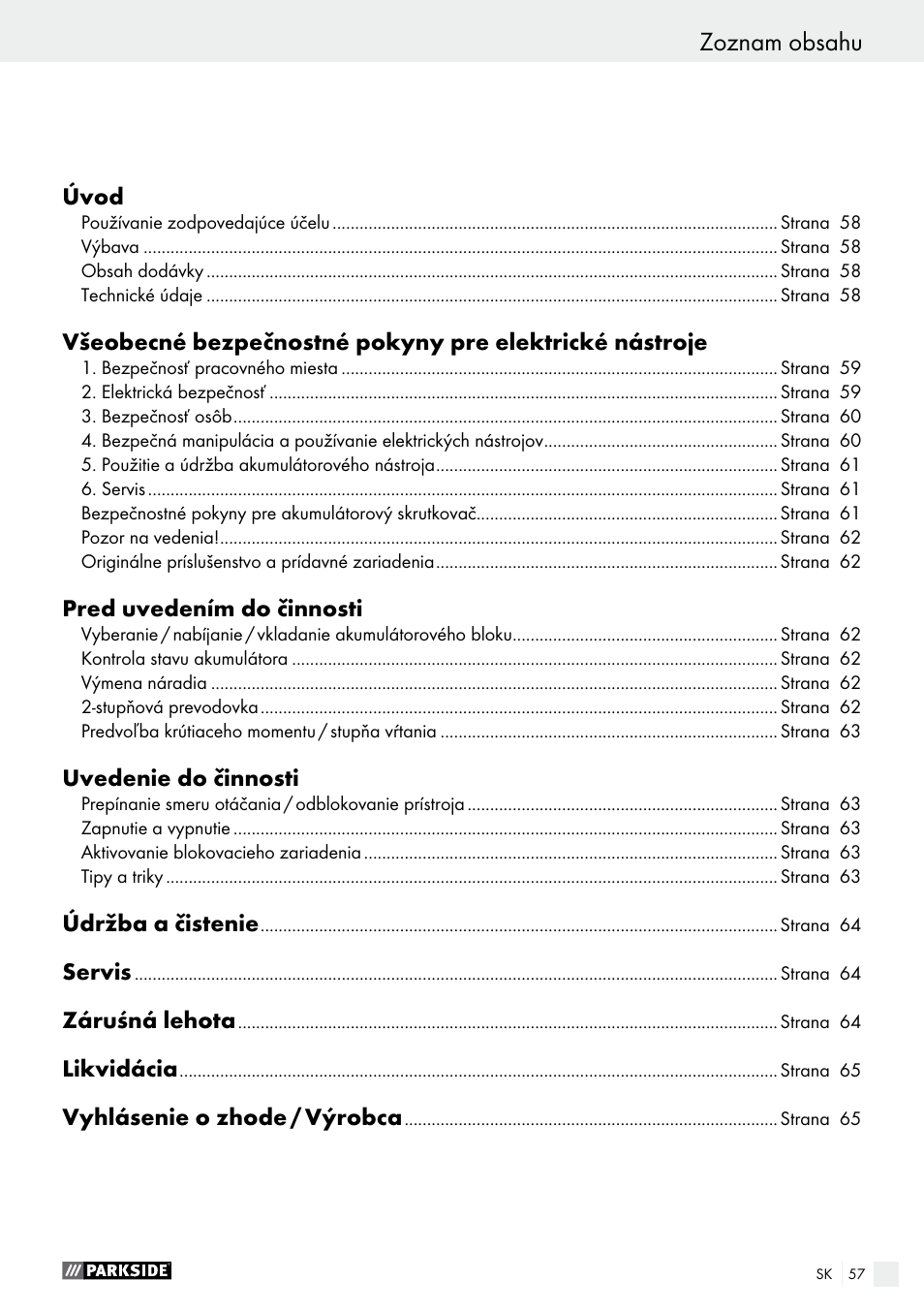 Parkside PABS 10.8 C2 User Manual | Page 57 / 77
