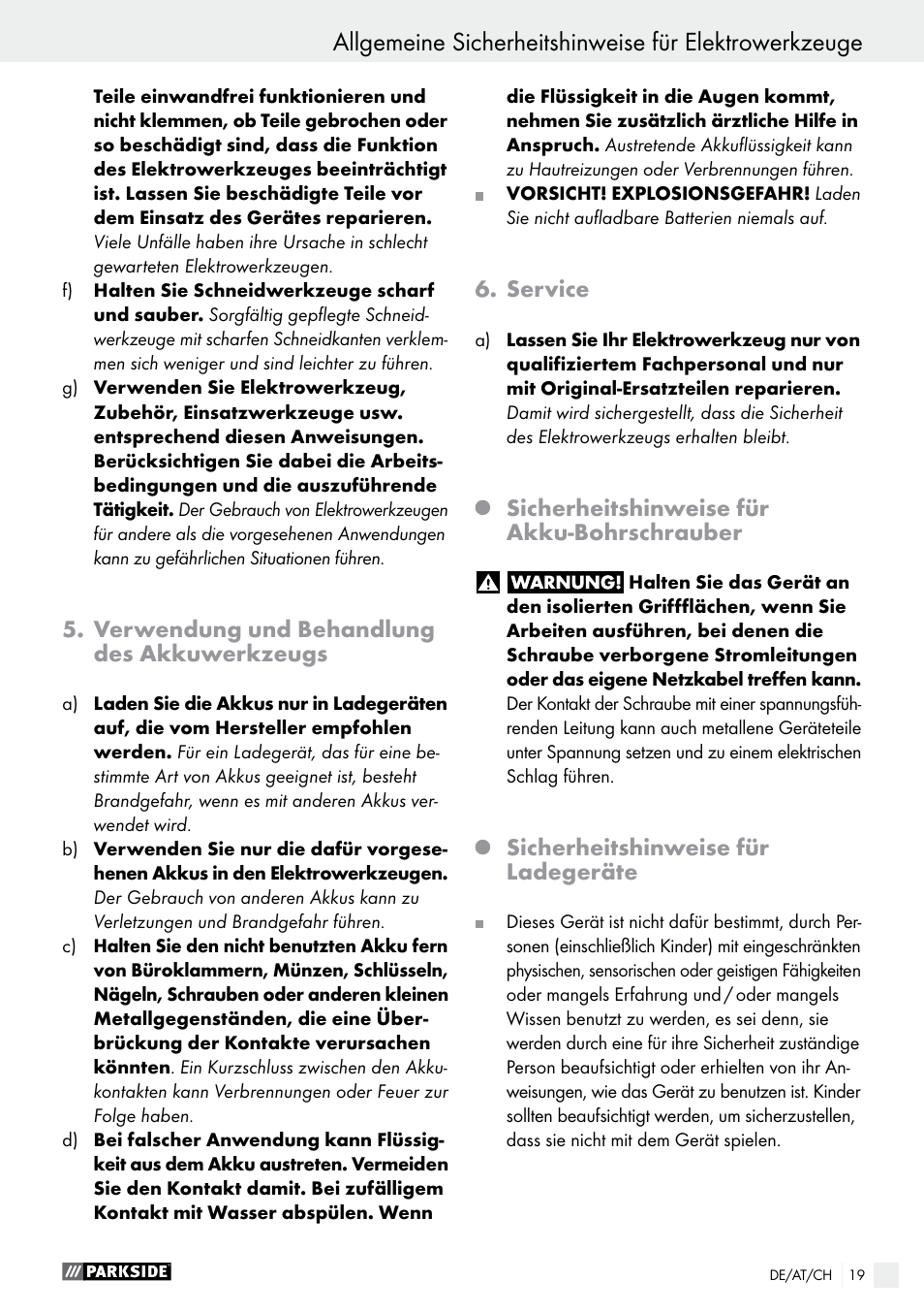 Parkside PABS 18-Li B3 User Manual | Page 19 / 34
