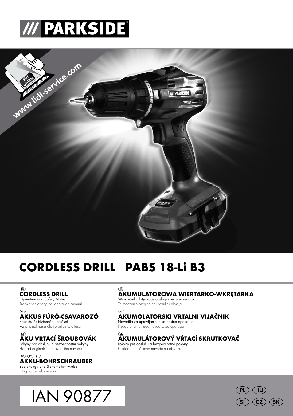 Parkside PABS 18-Li B3 User Manual | 75 pages