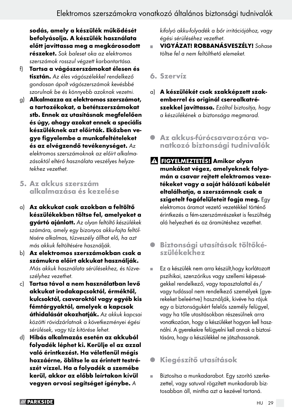 Parkside PABS 18-Li B3 User Manual | Page 29 / 75