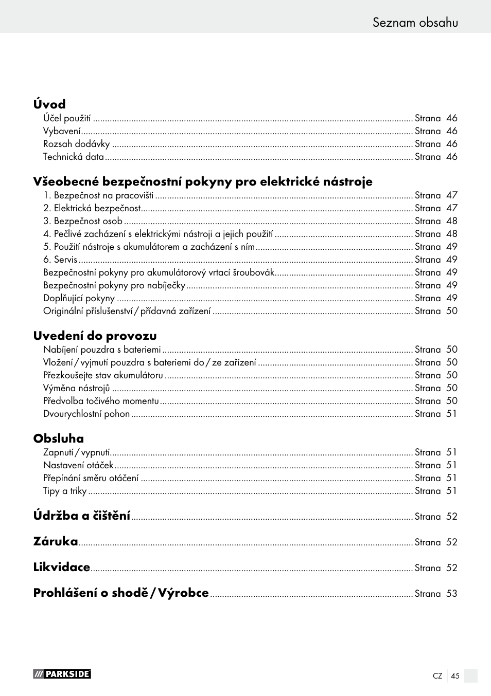 Parkside PABS 18-Li B3 User Manual | Page 45 / 75