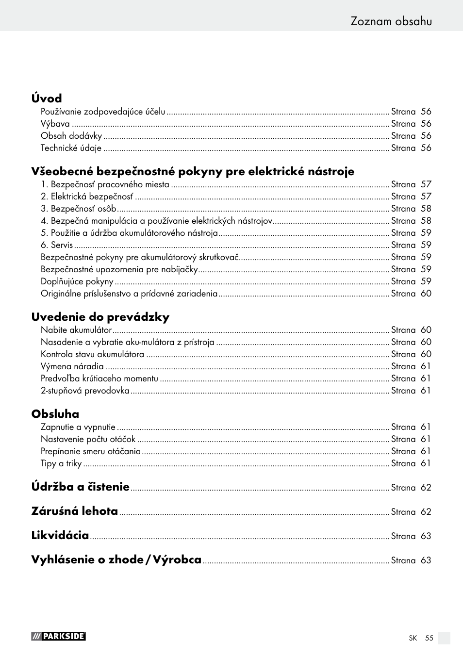 Parkside PABS 18-Li B3 User Manual | Page 55 / 75