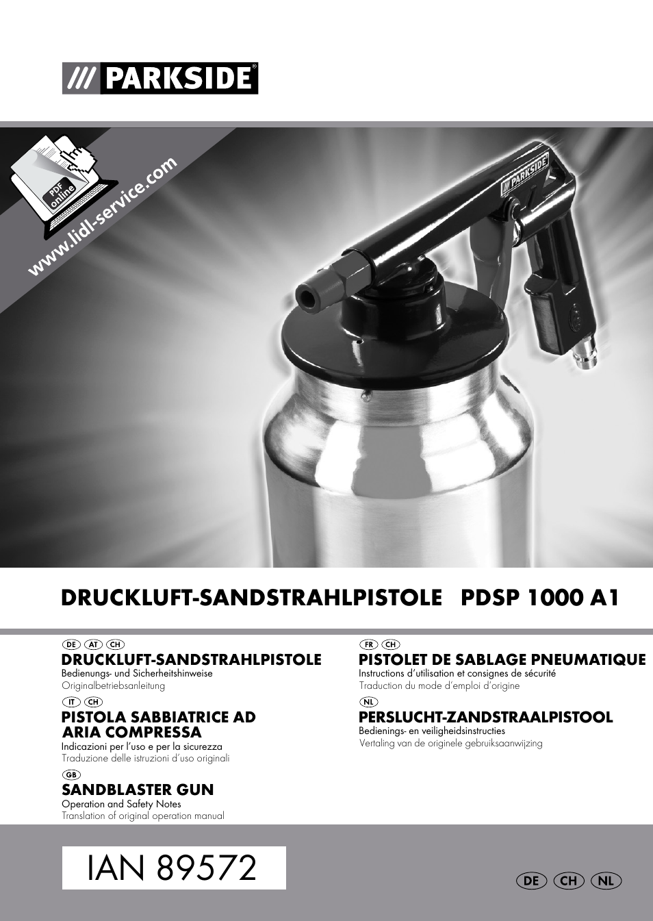 Parkside PDSP 1000 A1 User Manual | 61 pages