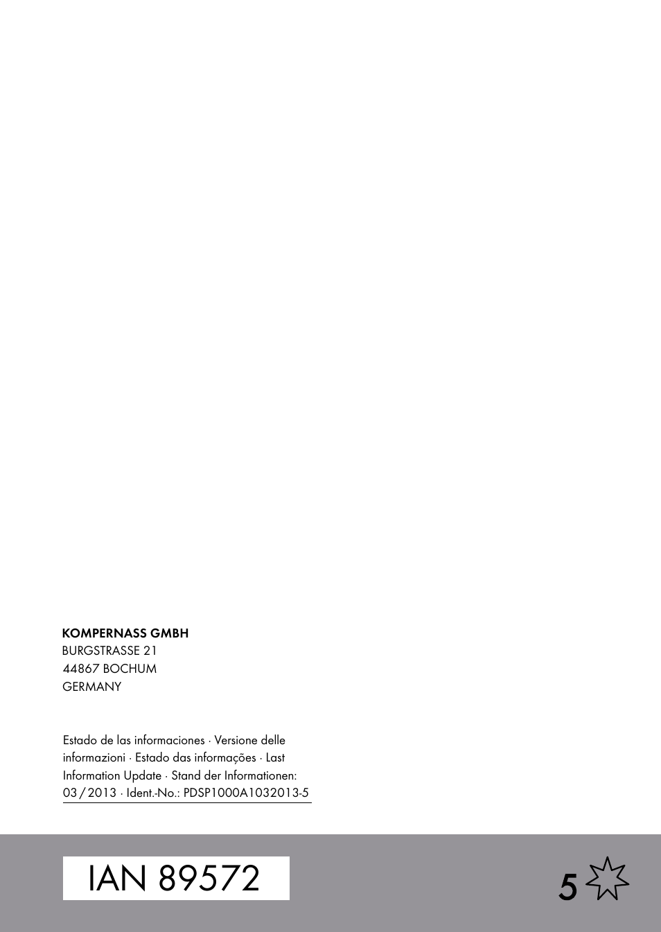 Parkside PDSP 1000 A1 User Manual | Page 60 / 60