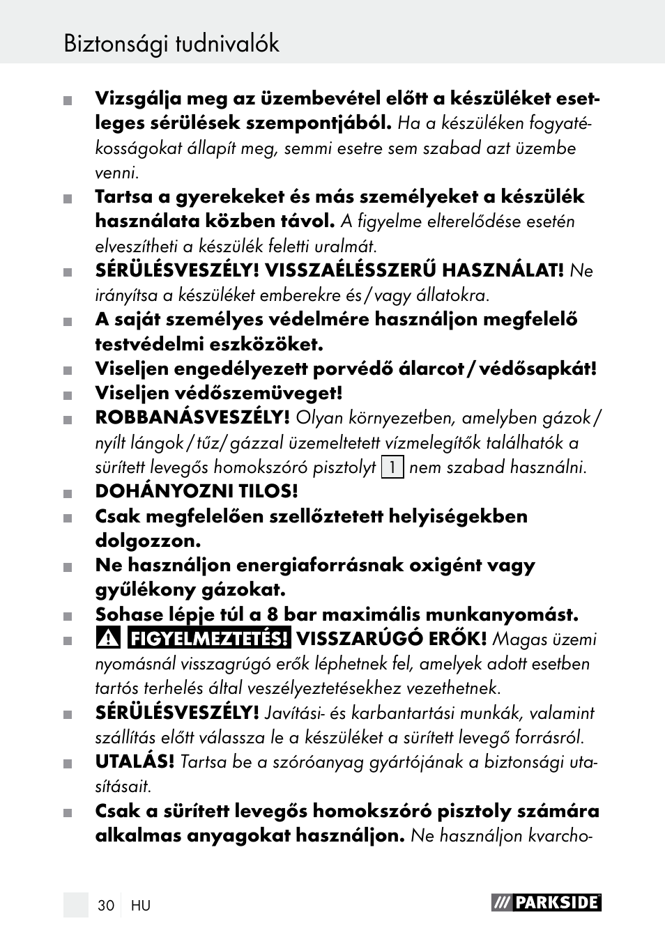 Parkside PDSP 1000 A1 User Manual | Page 30 / 80