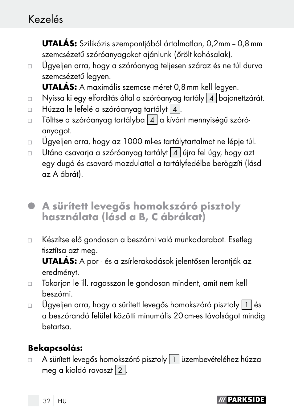 Kezelés / tisztítás / szerviz kezelés | Parkside PDSP 1000 A1 User Manual | Page 32 / 80