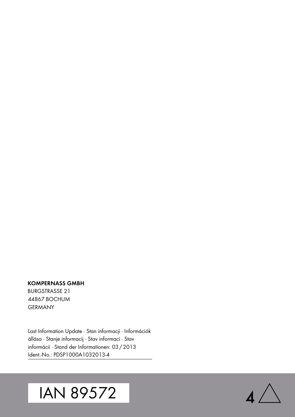 Parkside PDSP 1000 A1 User Manual | Page 80 / 80