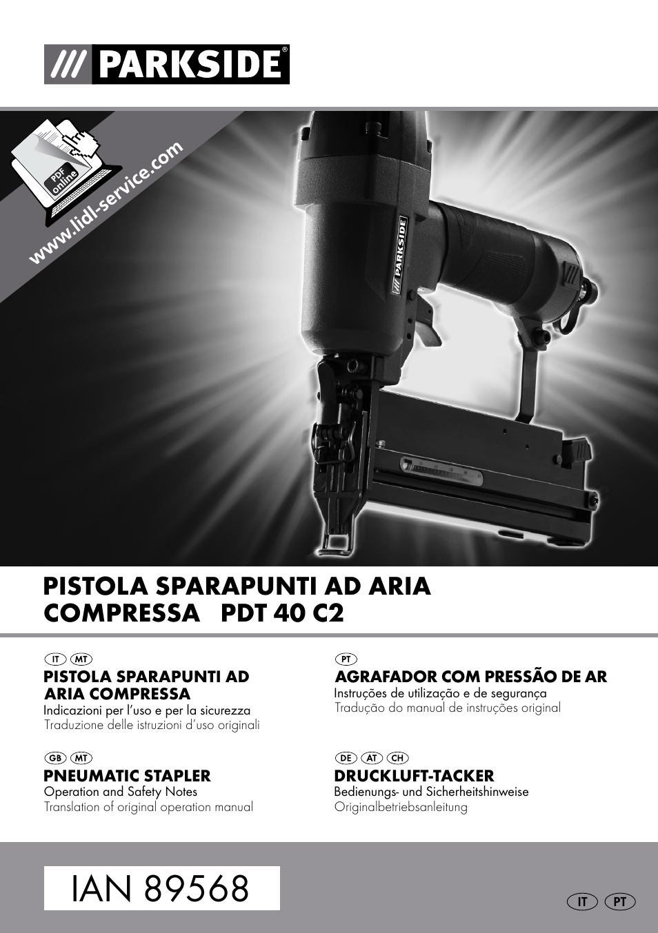 Parkside PDT 40 C2 User Manual | 37 pages