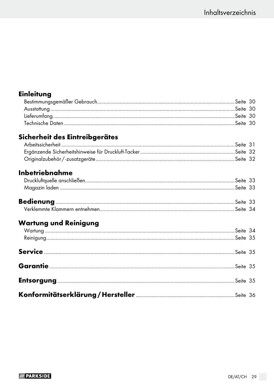 Parkside PDT 40 C2 User Manual | Page 29 / 37