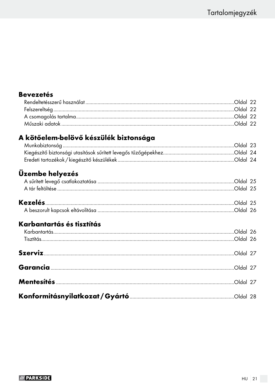 Parkside PDT 40 C2 User Manual | Page 21 / 61