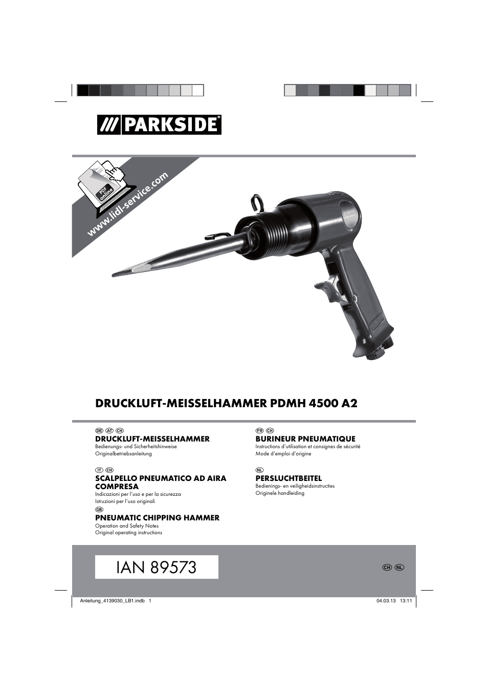 Parkside PDMH 4500 A2 User Manual | 66 pages