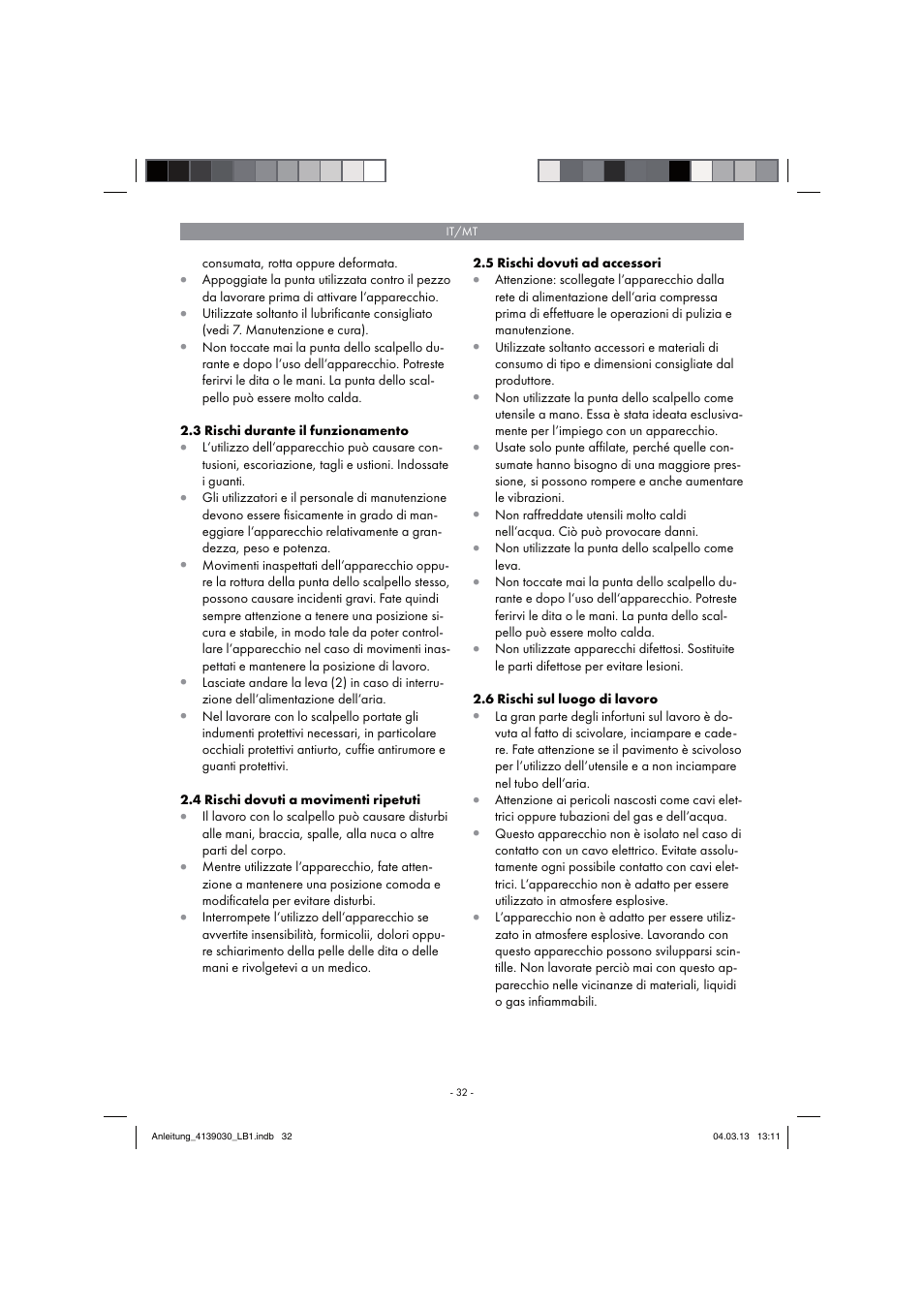Parkside PDMH 4500 A2 User Manual | Page 32 / 66