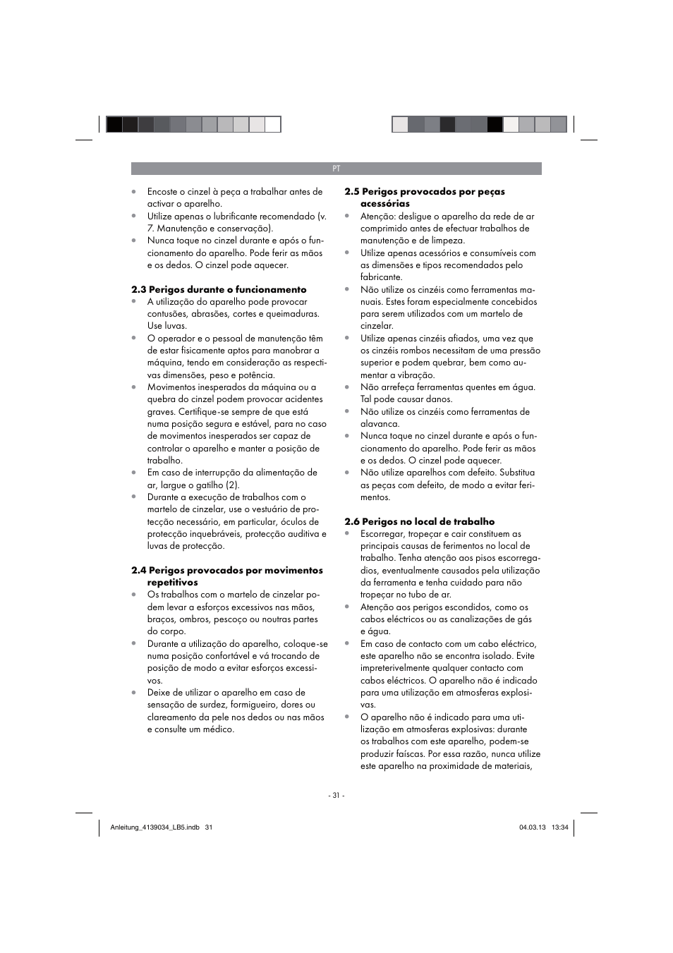 Parkside PDMH 4500 A2 User Manual | Page 31 / 66