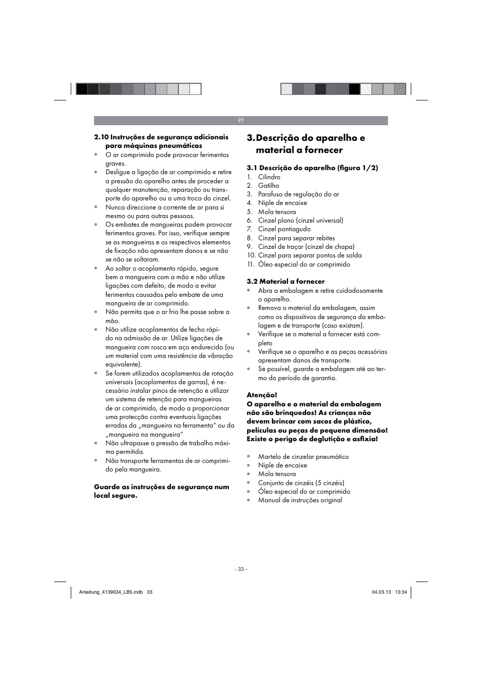 Descrição do aparelho e material a fornecer | Parkside PDMH 4500 A2 User Manual | Page 33 / 66