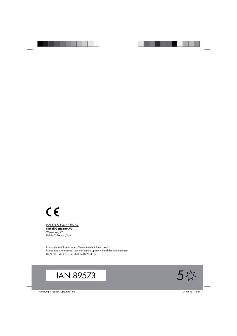 Parkside PDMH 4500 A2 User Manual | Page 66 / 66