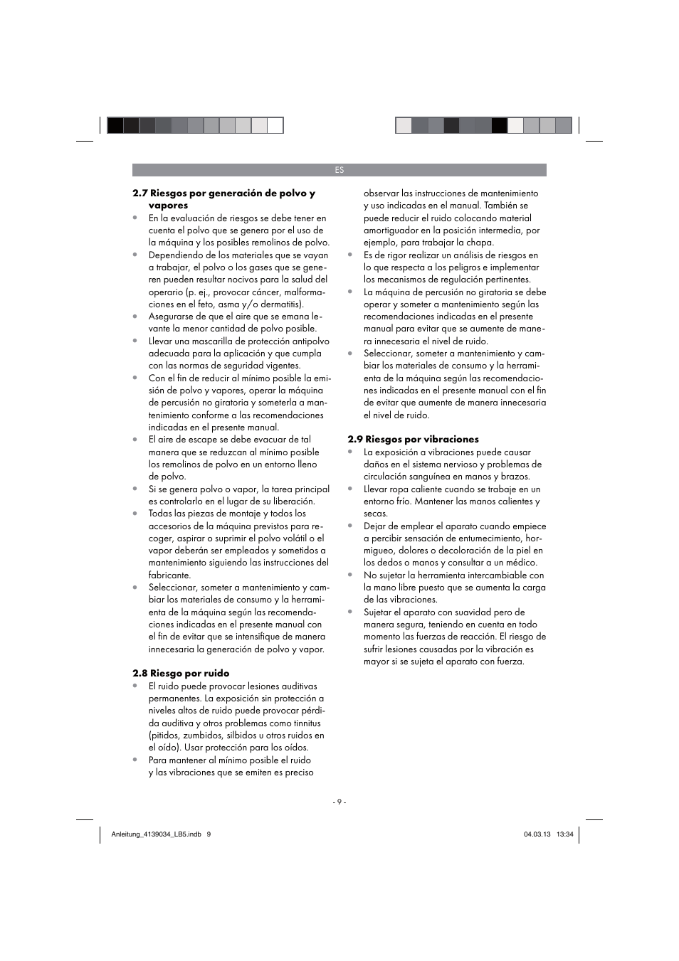 Parkside PDMH 4500 A2 User Manual | Page 9 / 66