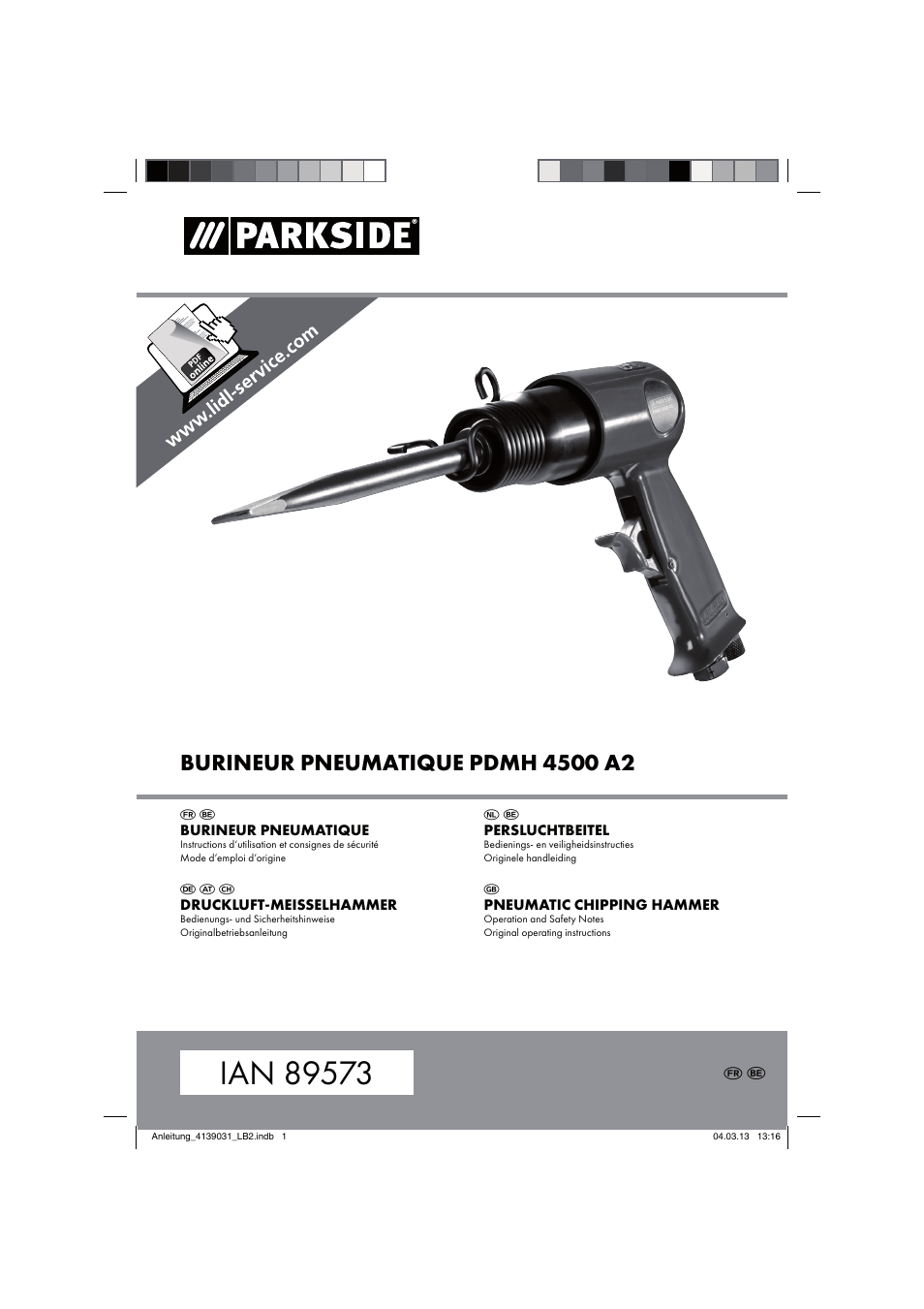 Parkside PDMH 4500 A2 User Manual | 54 pages