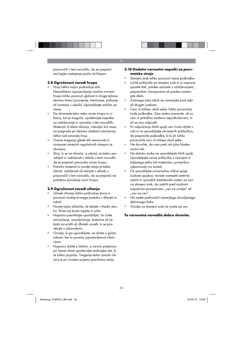 Parkside PDMH 4500 A2 User Manual | Page 32 / 90